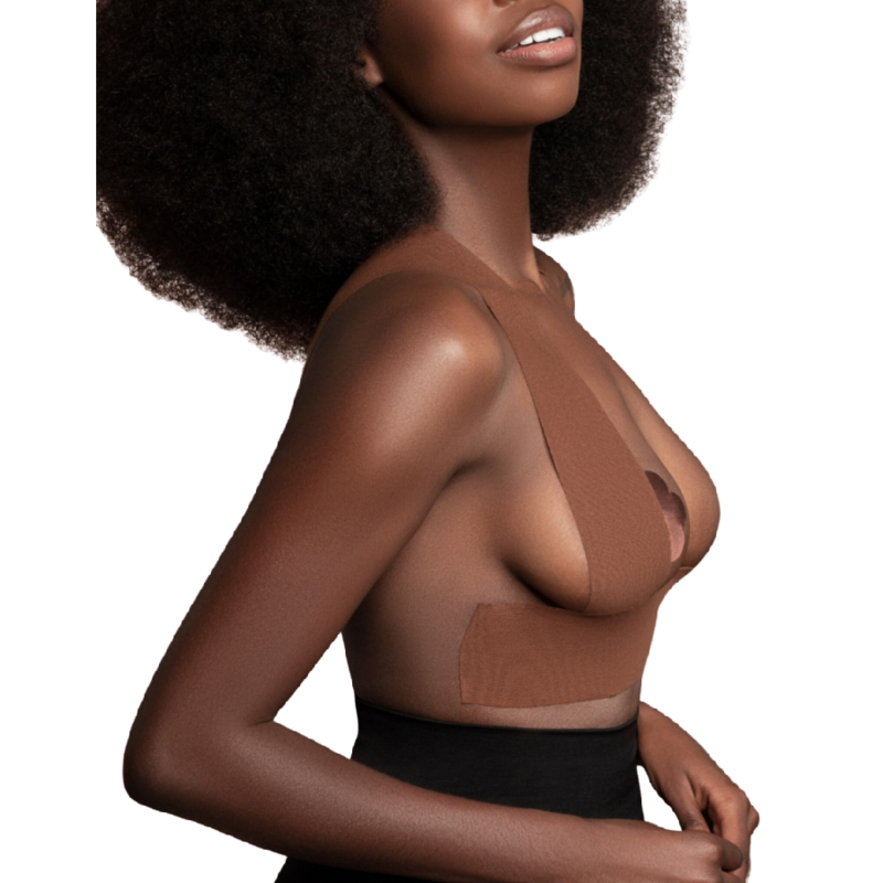 BYE-BRA - BODY CINTA 5 MX 6,5 CM + 3 PEZONERAS PARES MARRON
