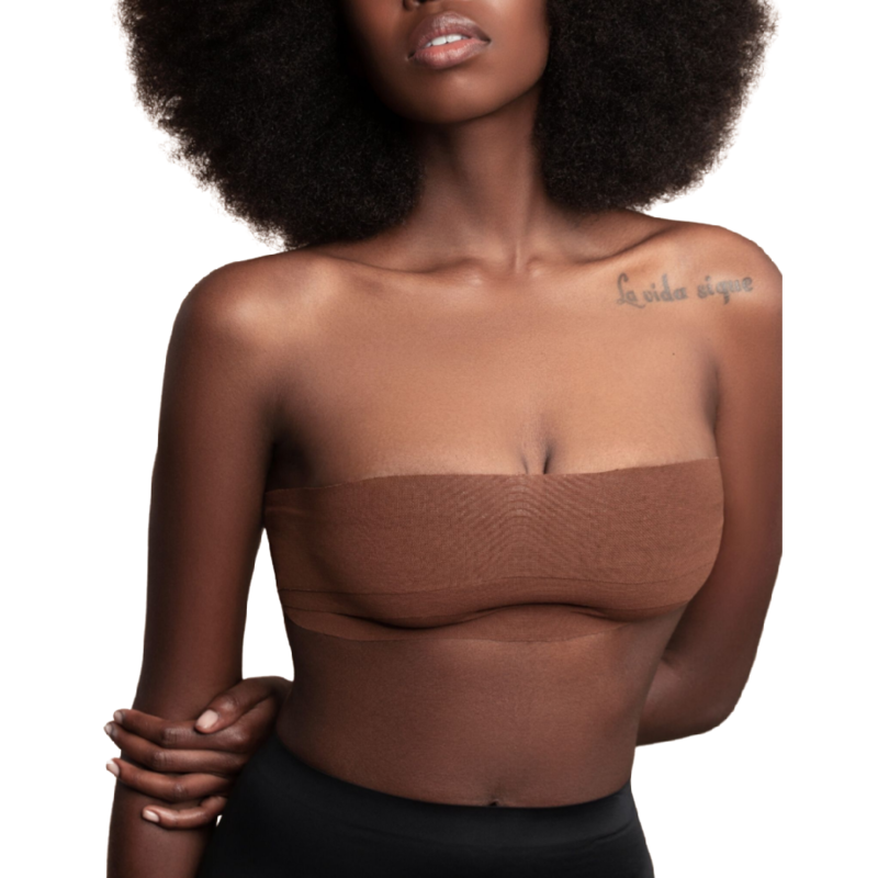 BYE-BRA - BODY CINTA 5 MX 6,5 CM + 3 PEZONERAS PARES MARRON