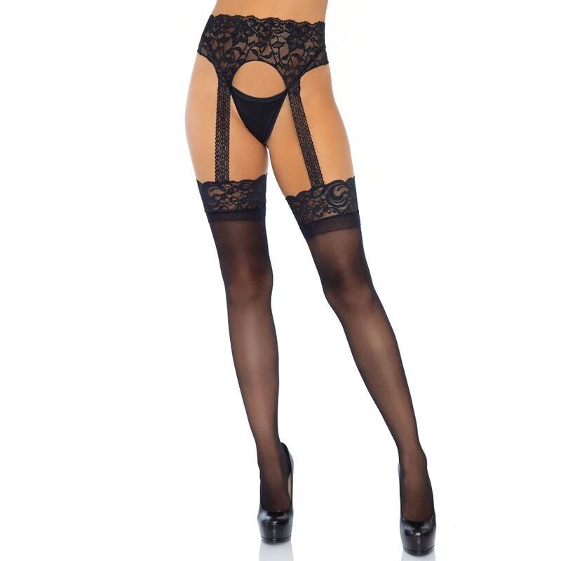 LEG AVENUE - OPAQUE JACKET-STRAPING STOCKING ONE SIZE