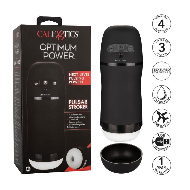 CALEXOTICS - FONCTIONS VIBRATOIRES ET D'ASPIRATION OPTIMUM POWER STROKER