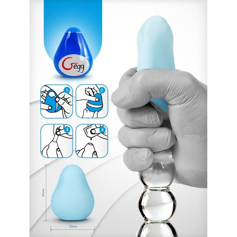 G-VIBE - REUSABLE MASTURBATOR BLUE EGG