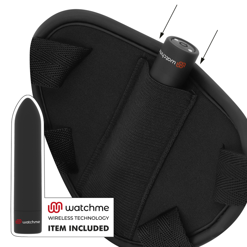 CYBER STRAP FÉTICHE SOUMISE - HARNAIS AVEC GODE ET TÉLÉCOMMANDE BULLET WATCHME TECHNOLOGY L