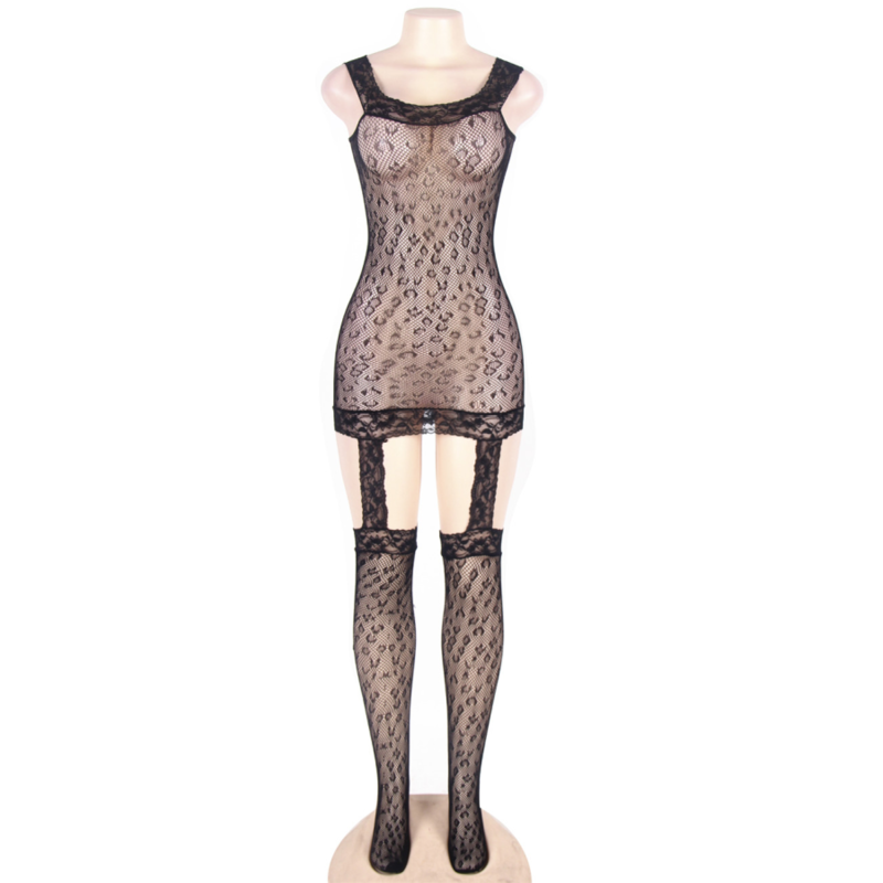 QUEEN LINGERIE - BODYSTOCK STYLE LÉOPARD S/L