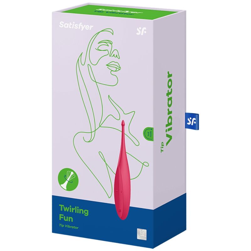 SATISFYER - VIBRATEUR AVEC ASTUCE TWIRLING FUN ROUGE