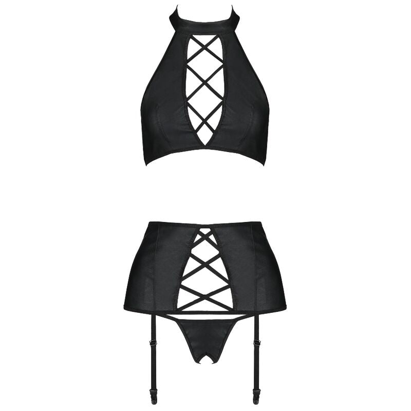 PASSION - NANCY SET IN ECOLOGICAL LEATHER S/M