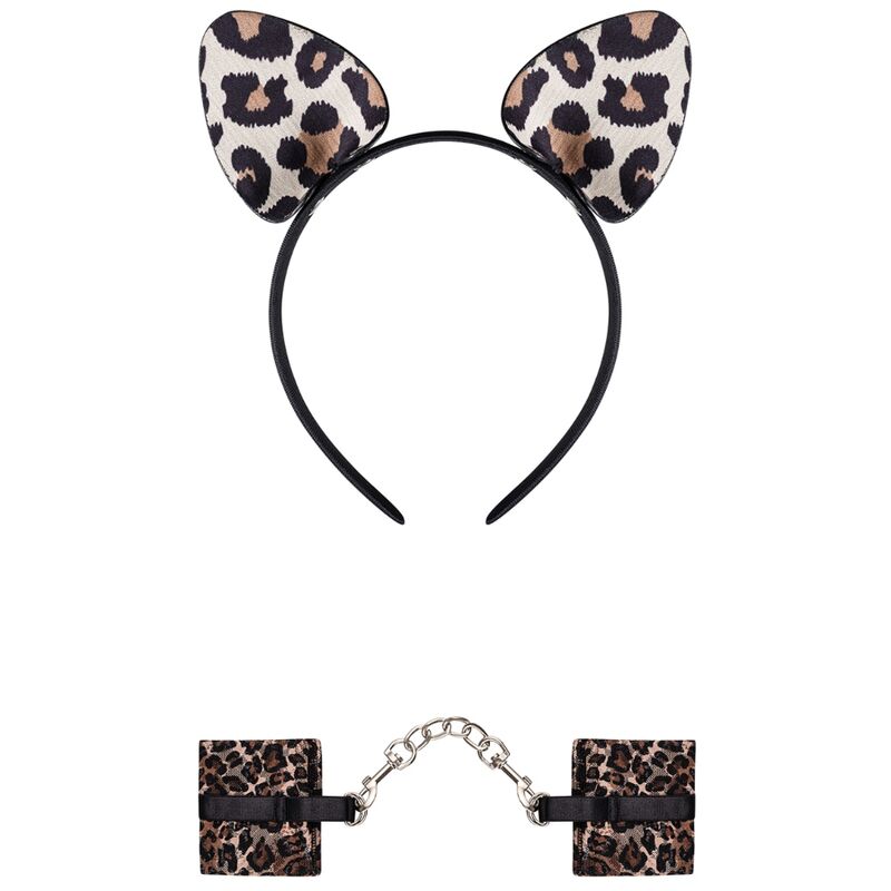 OBSESSIVE - TIGELLA HANDCUFFS AND LEOPARD EARS