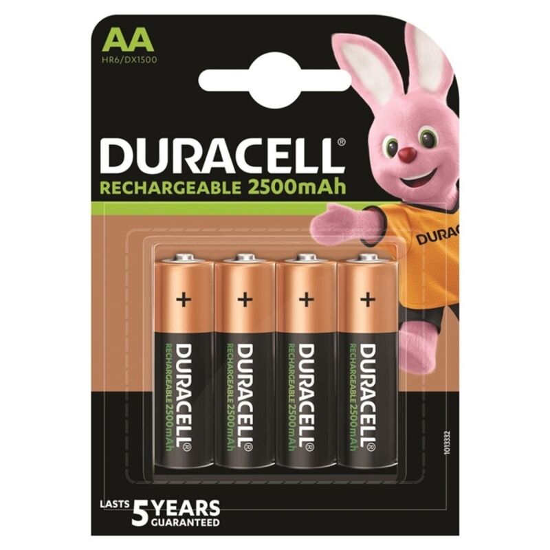DURACELL - BATTERIE RECHARGEABLE HR6 AA 2500mAh 4 UNITÉ