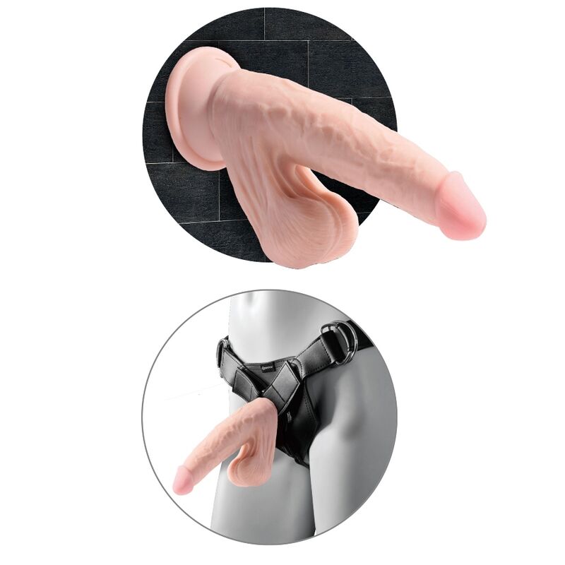 KING COCK - PLUS GODE 3D BALLES OSCILLANTES 12,7 CM