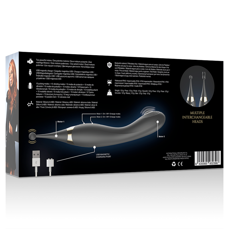 IBIZA - STIMULATEUR CLITORAL INTERCHANGEABLE ET VIBRATEUR POINT G PULSÉ