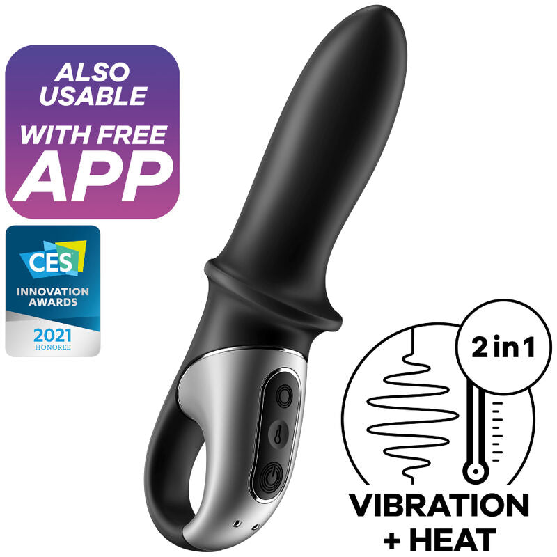 SATISFYER - VIBRATEUR ANAL APP HOT PASSION NOIR