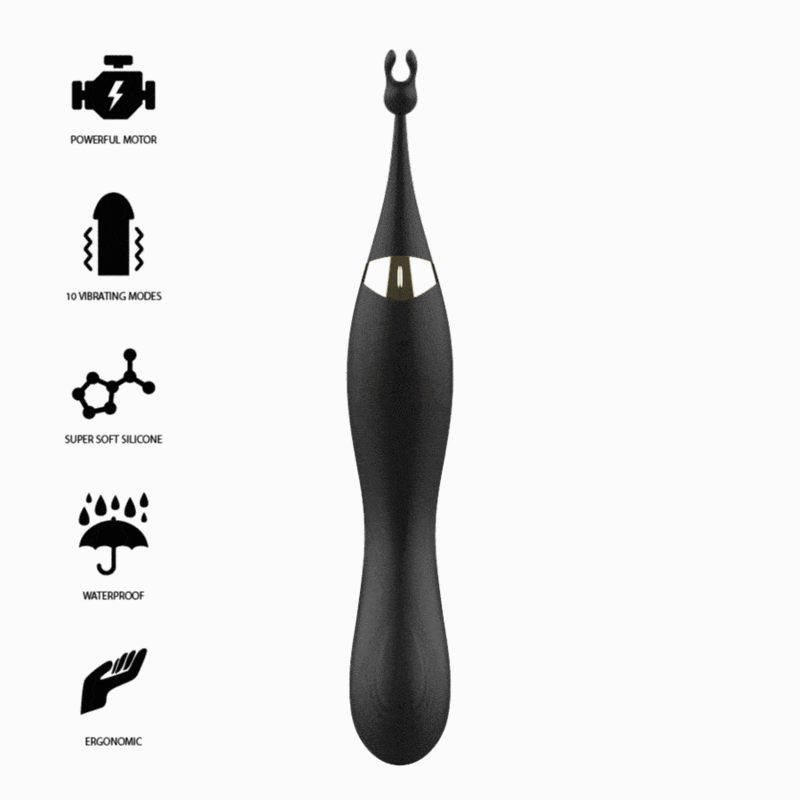 IBIZA - STIMULATEUR CLITORAL INTERCHANGEABLE ET VIBRATEUR POINT G PULSÉ