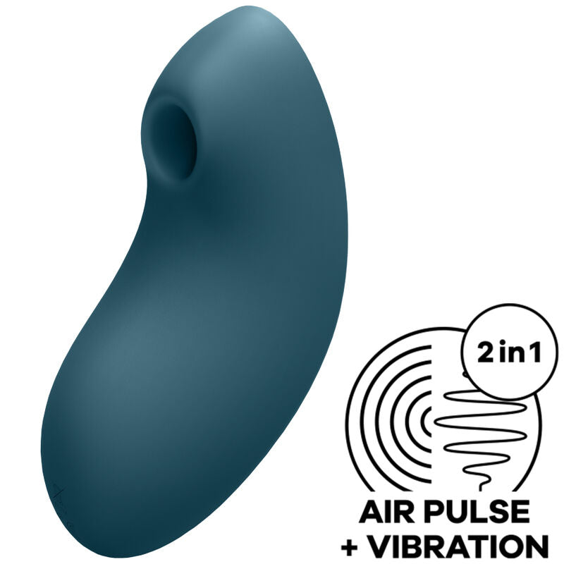 SATISFYER - STIMULATEUR ET VIBRATEUR AIR PULSE VULVA LOVER 2 BLEU