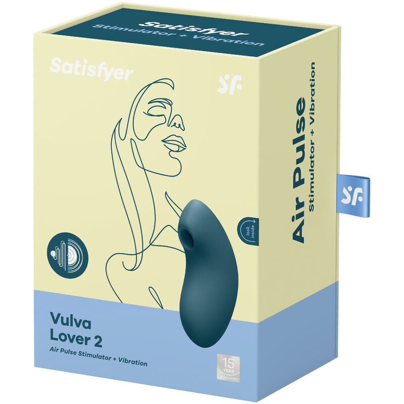 SATISFYER - STIMULATEUR ET VIBRATEUR AIR PULSE VULVA LOVER 2 BLEU