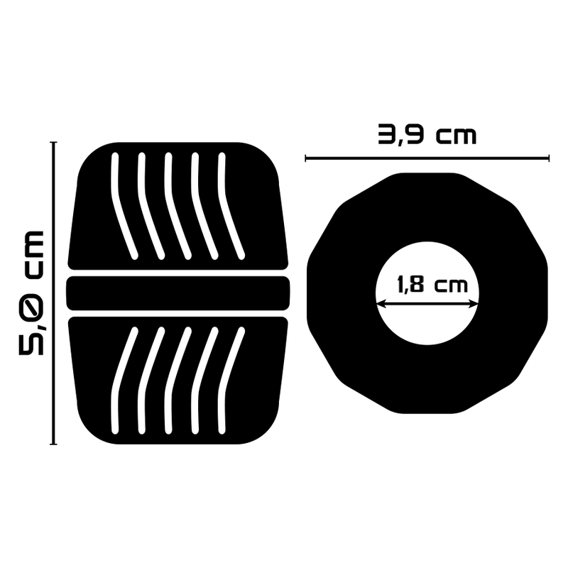 POWERING - SUPER FLEXIBLE AND RESISTANT COCK RING 5 CM PR11 TRANSPARENT