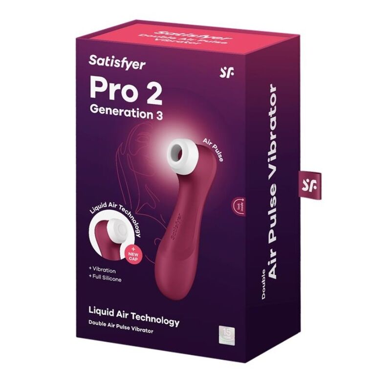 SATISFYER - PRO TECHNOLOGIE 2 GÉNÉRATION 3 LIQUIDE AIR VIN ROUGE