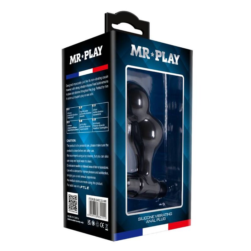 MR PLAY - VIBRATEUR PLUG ANAL EN SILICONE NOIR