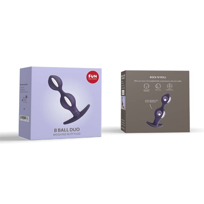 FUN FACTORY - B BALLS DUO WHITE/DARK PURPLE