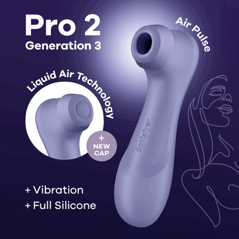SATISFYER - PRO TECHNOLOGIE 2 GÉNÉRATION 3 LIQUIDE AIR VIN ROUGE