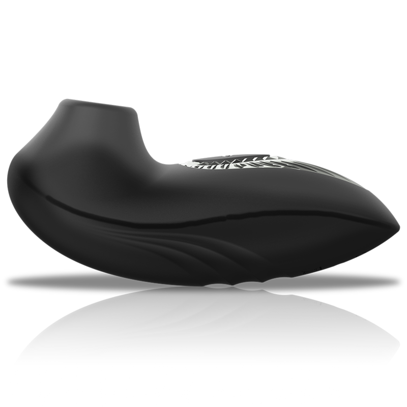 BLACK&SILVER - DRAKE DELUXE SUCKING VIBE RECHARGEABLE EN SILICONE NOIR
