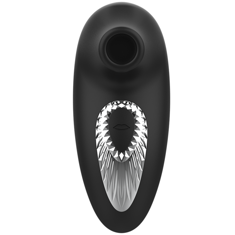 BLACK&SILVER - DRAKE DELUXE SUCKING VIBE RECHARGEABLE EN SILICONE NOIR