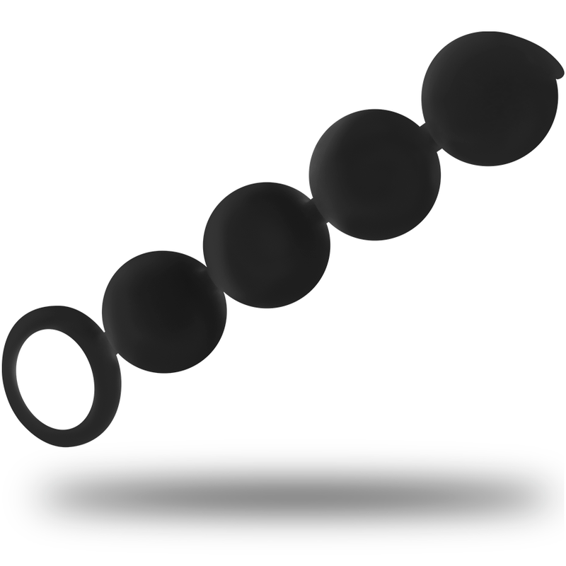 BLACK&SILVER - LENNON ANAL ROSARY 4 SILICONE BALLS 15 CM
