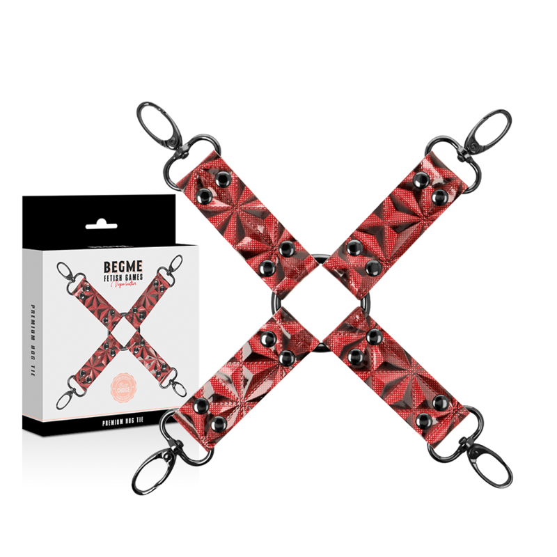 BEGME - CRAVATE DE COCHON EN CUIR VÉGÉTALIEN ÉDITION ROUGE PREMIUM