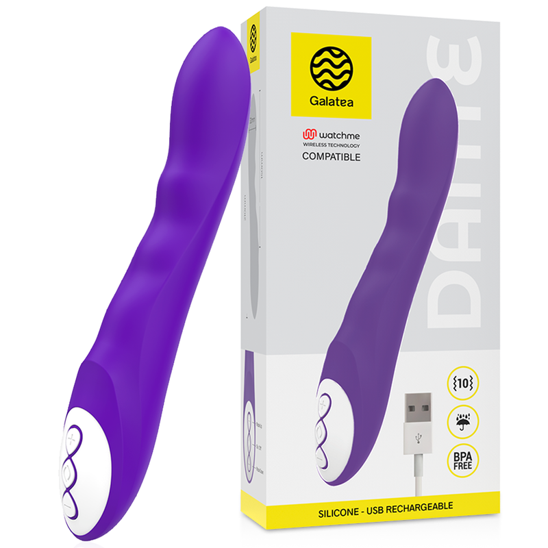 GALATEA - VIBRATEUR DANTE LILLA COMPATIBLE AVEC LA TECHNOLOGIE SANS FIL WATCHME