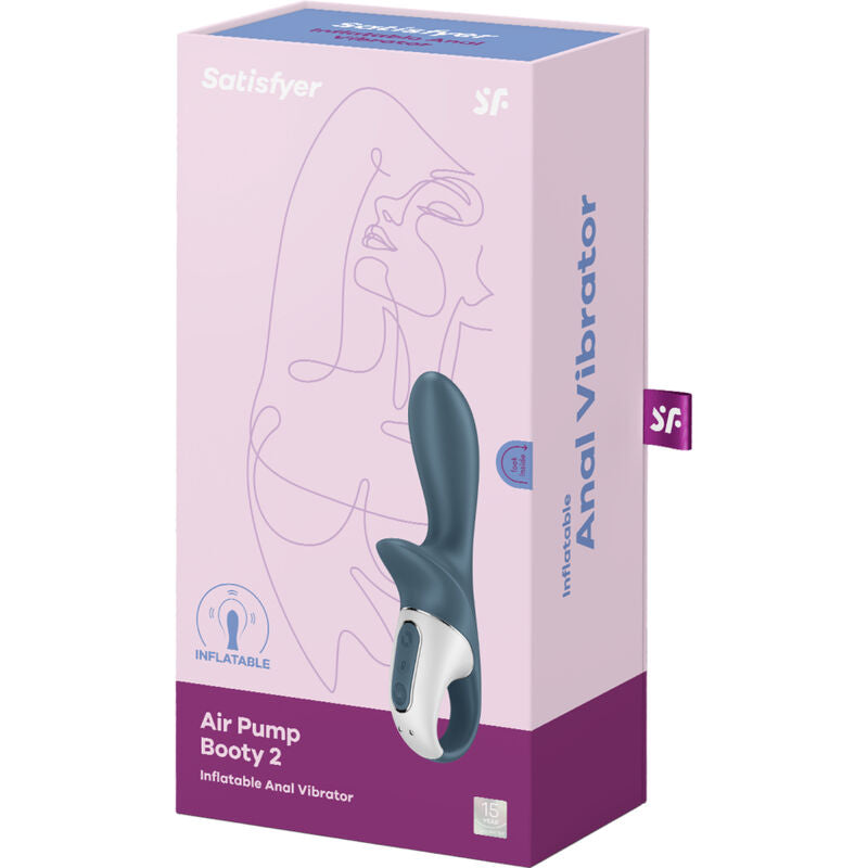 SATISFYER - POMPE À AIR BOOTY 2 GRIS FONCÉ