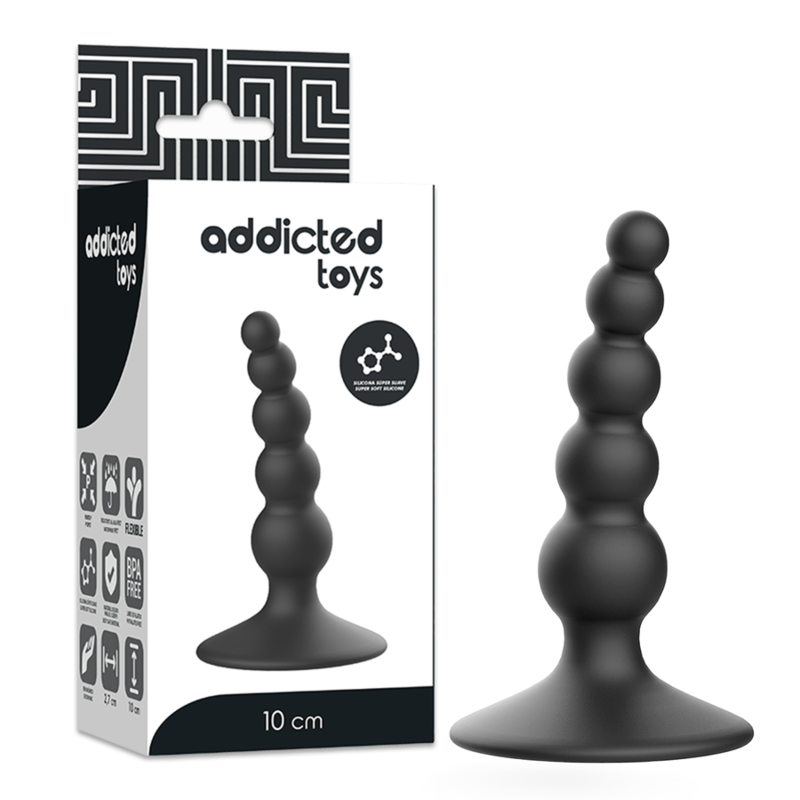 ADDICTED TOYS - 10CM BLACK ANAL SEX PLUG