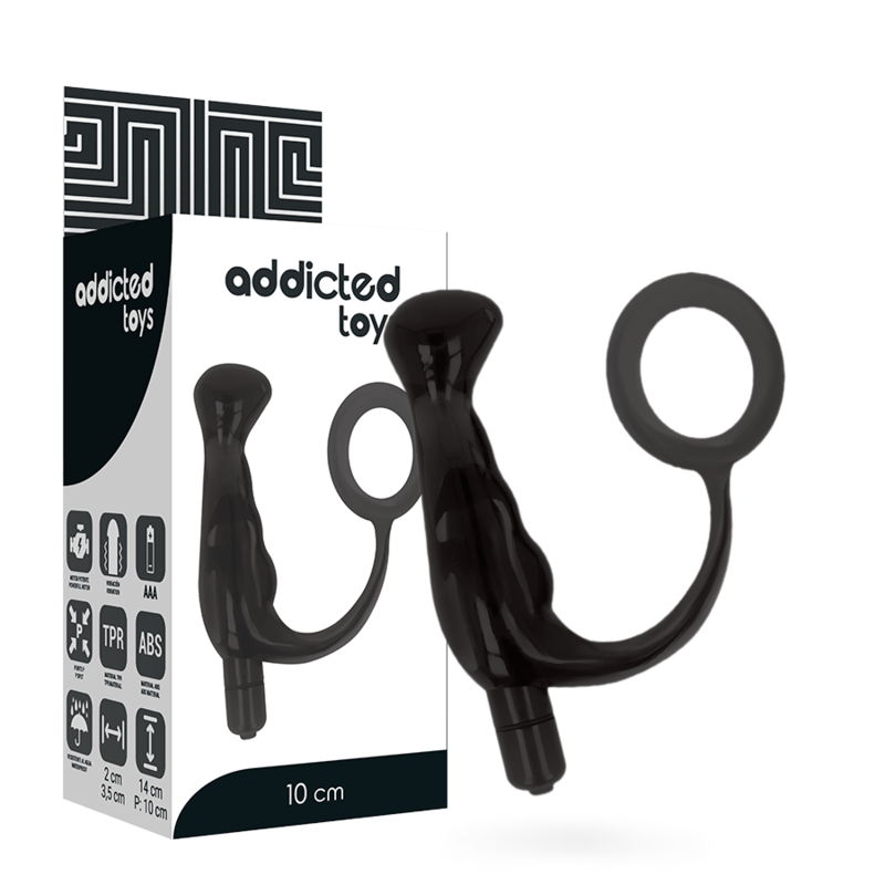 ADDICTED TOYS - BLACK PROST TIC VIBRATOR 10 CM