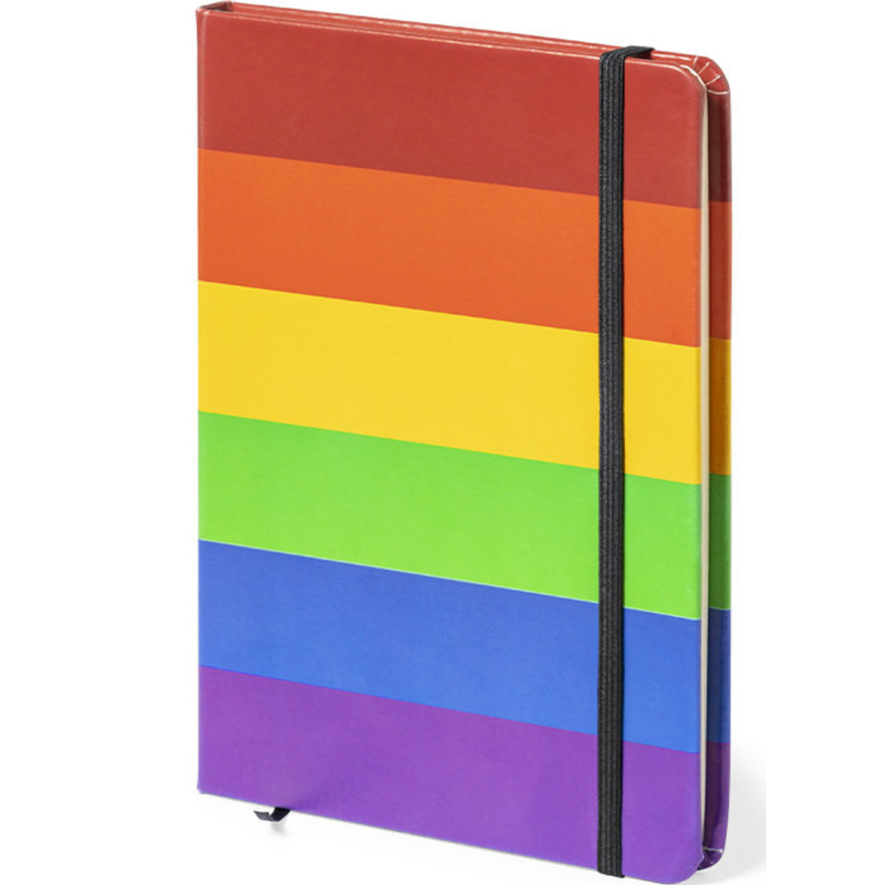 PRIDE - CARNET AVEC DRAPEAU LGBT 15 x 21 cm