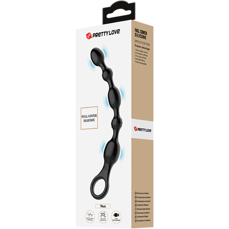 PRETTY LOVE - VAN ANAL BALLS 10 VIBRATIONS IN RECHARGEABLE SILICONE
