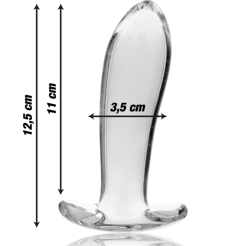 SÉRIE NEBULA PAR IBIZA - PLUG ANAL MODÈLE 5 VERRE BOROSILICATE TRANSPARENT 12,5 CM -OU- 3,5 CM