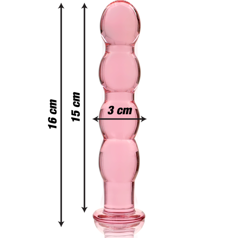 SÉRIE NEBULA PAR IBIZA - MODÈLE 10 GODE EN VERRE BOROSILICATE TRANSPARENT 16,5 CM -OU- 3,5 CM