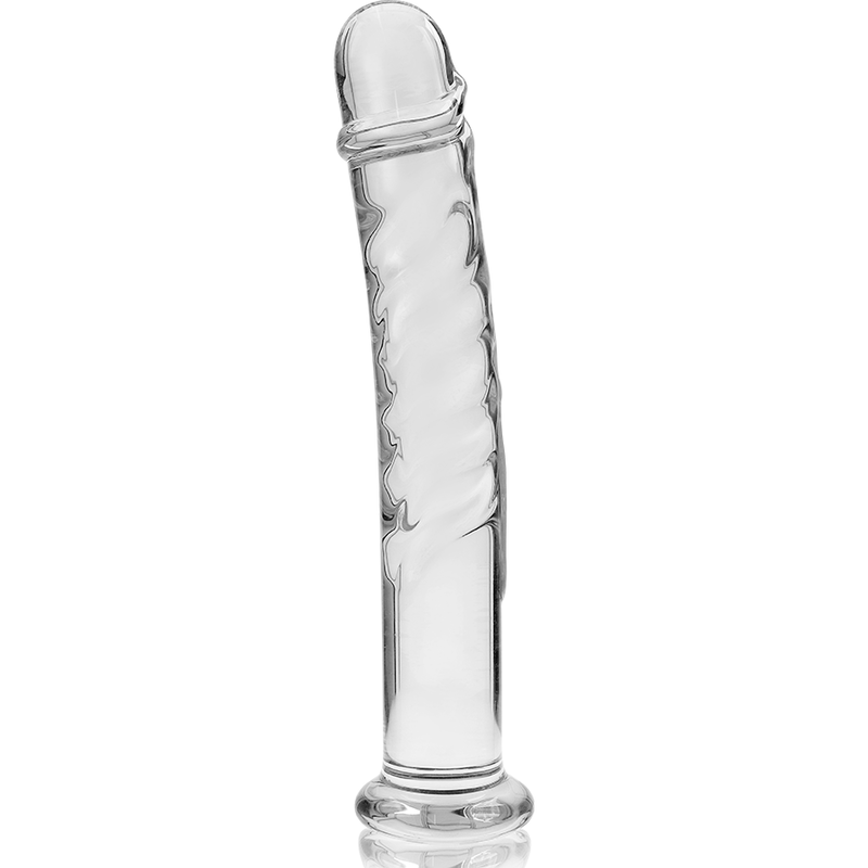 NEBULA SERIES BY IBIZA - MODEL 16 DILDO IN TRANSPARENT BOROSILICATE GLASS 18.5 CM -O- 3 CM