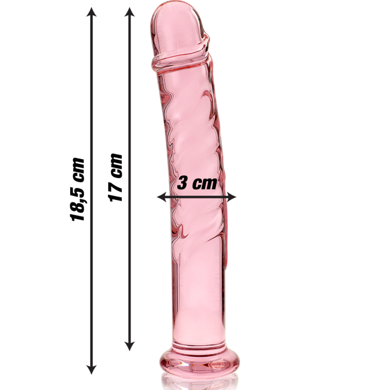 NEBULA SERIES BY IBIZA - MODEL 16 DILDO IN TRANSPARENT BOROSILICATE GLASS 18.5 CM -O- 3 CM