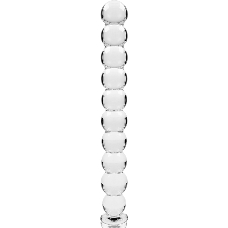 NEBULA SERIES BY IBIZA - MODEL 22 TRANSPARENT BOROSILICATE GLASS DILDO 21.5 CM -OR- 2.5 CM