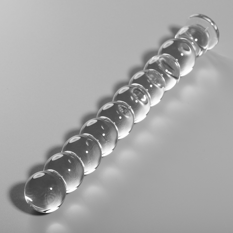 NEBULA SERIES BY IBIZA - MODEL 22 TRANSPARENT BOROSILICATE GLASS DILDO 21.5 CM -OR- 2.5 CM