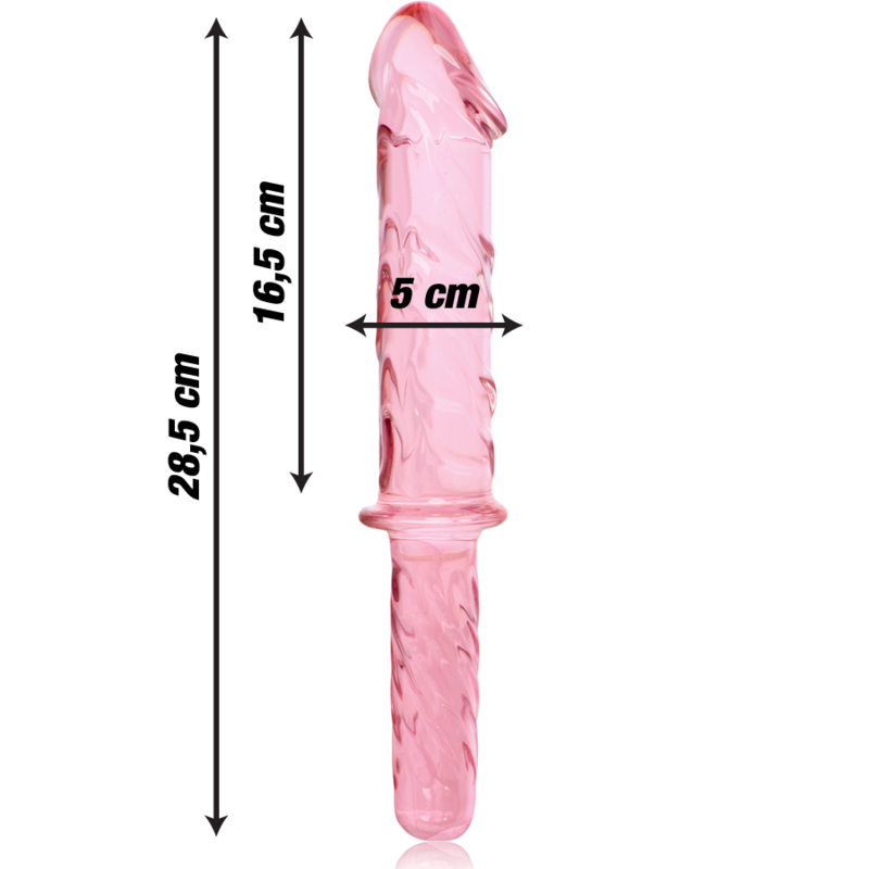 NEBULA SERIES BY IBIZA - MODEL 24 DILDO IN TRANSPARENT BOROSILICATE GLASS 28.5 CM -O- 5 CM