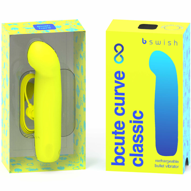 B SWISH - VIBRATEUR EN SILICONE RECHARGEABLE CLASSIQUE BCUTE INFINITE CURVES JAUNE