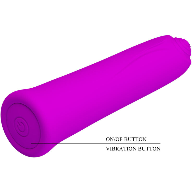PRETTY LOVE - VIBRATEUR CURTIS MINI SUPER PUISSANCE 12 VIBRATIONS EN SILICONE VIOLET