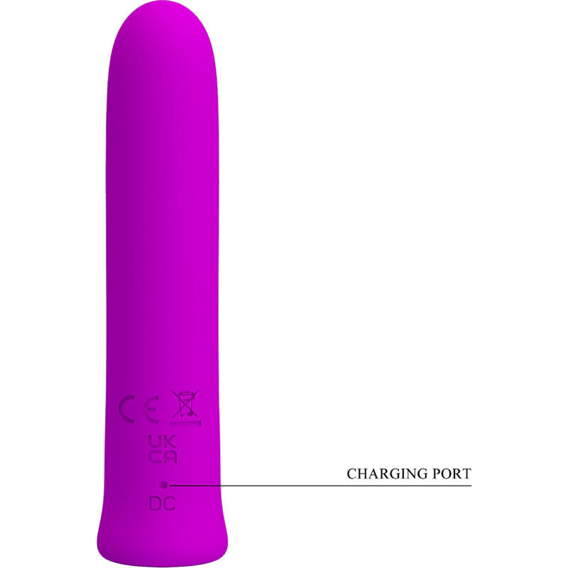 PRETTY LOVE - VIBRATEUR CURTIS MINI SUPER PUISSANCE 12 VIBRATIONS EN SILICONE VIOLET