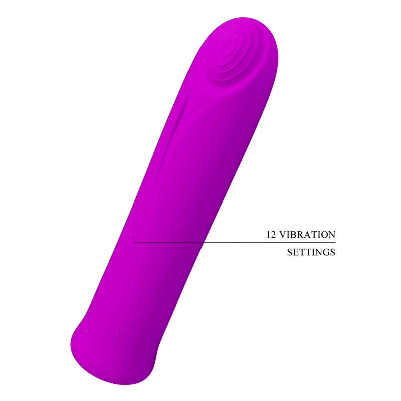 PRETTY LOVE - VIBRATEUR CURTIS MINI SUPER PUISSANCE 12 VIBRATIONS EN SILICONE VIOLET