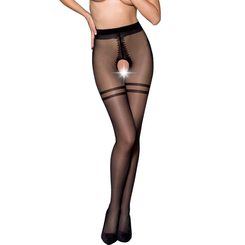 PASSION - TIGHTS TIOPEN 015 BLACK 1/2 20 DEN