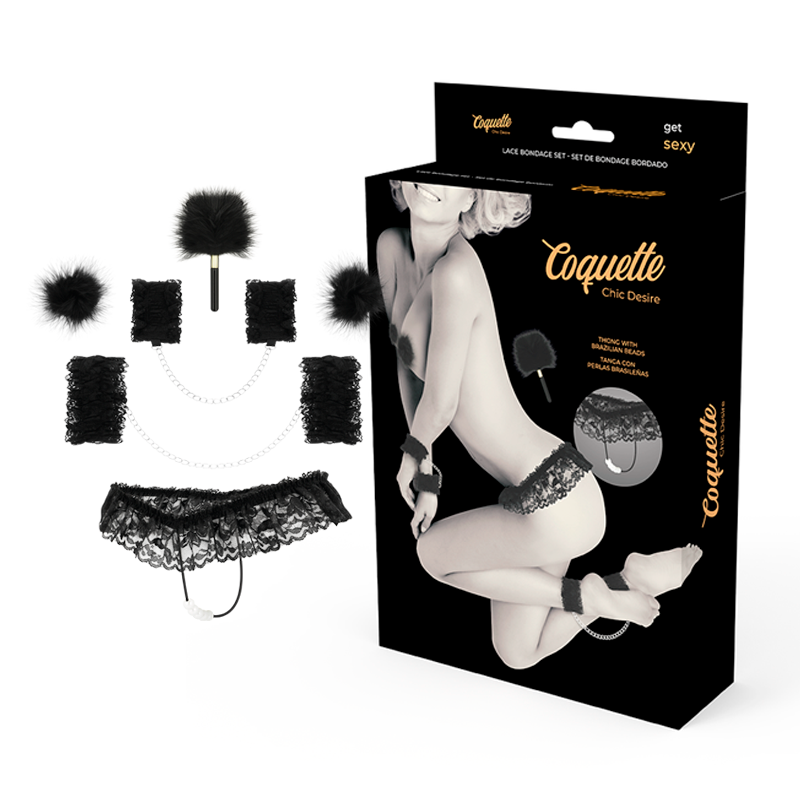 COQUETTE CHIC DESIRE - LACE ACCESSORIES DELUXE BONDAGE SET