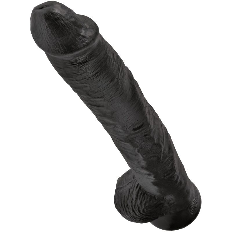 KING COCK - PÉNIS RÉALISTE AVEC BOULES 30,5 CM NOIR