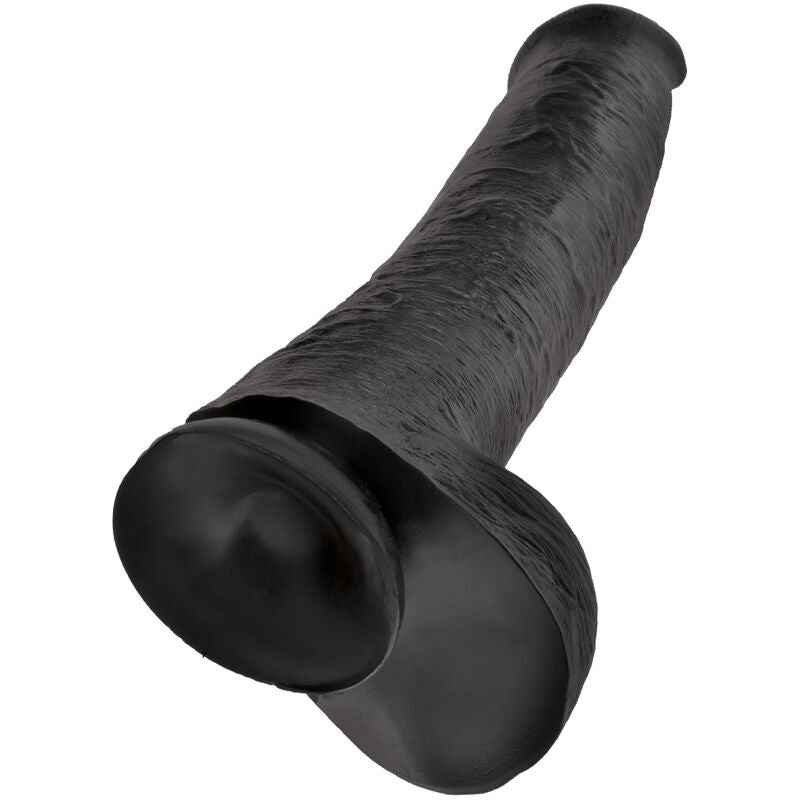 KING COCK - PÉNIS RÉALISTE AVEC BOULES 34,2 CM NOIR