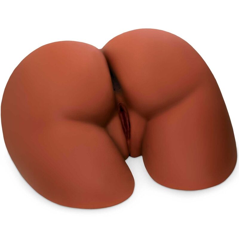 PDX PLUS - MASTURBATEUR MARRON DOUBLE ENTREE CUL XL PARFAIT