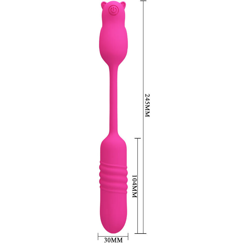 PRETTY LOVE - PROJECTEUR VIBRANT EN SILICONE ROSE NOBIKUMA