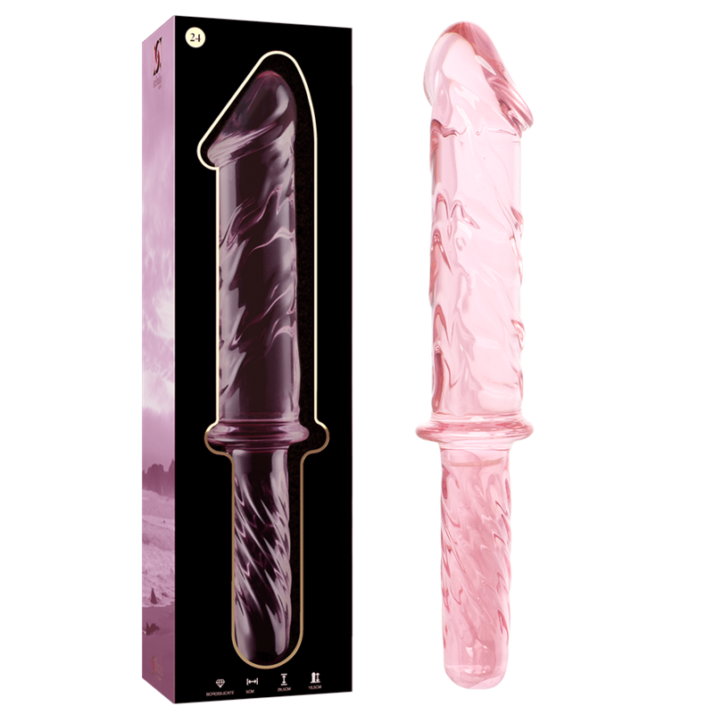 NEBULA SERIES BY IBIZA - MODEL 24 DILDO IN TRANSPARENT BOROSILICATE GLASS 28.5 CM -O- 5 CM